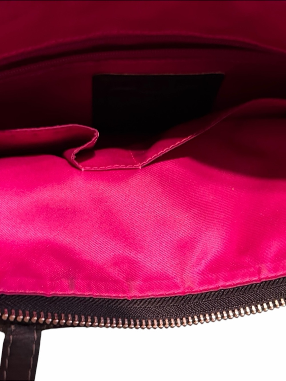 Coach Purple & Magenta poppy tartan Plaid Y2K signature Tote - Picture 9 of 16